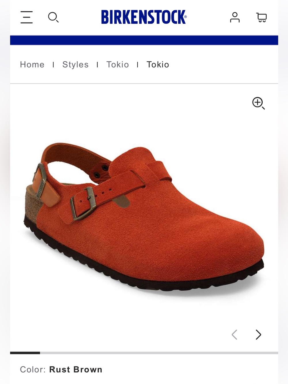 Birkenstock Rust Brown Suede Slingback Clog